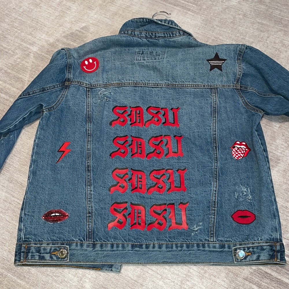 San Diego State custom Jean jacket SDSU patched